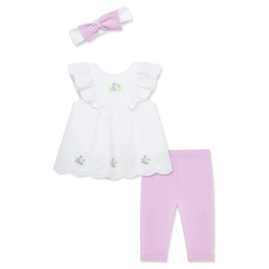 Sweet Eyelet Woven Tunic Set