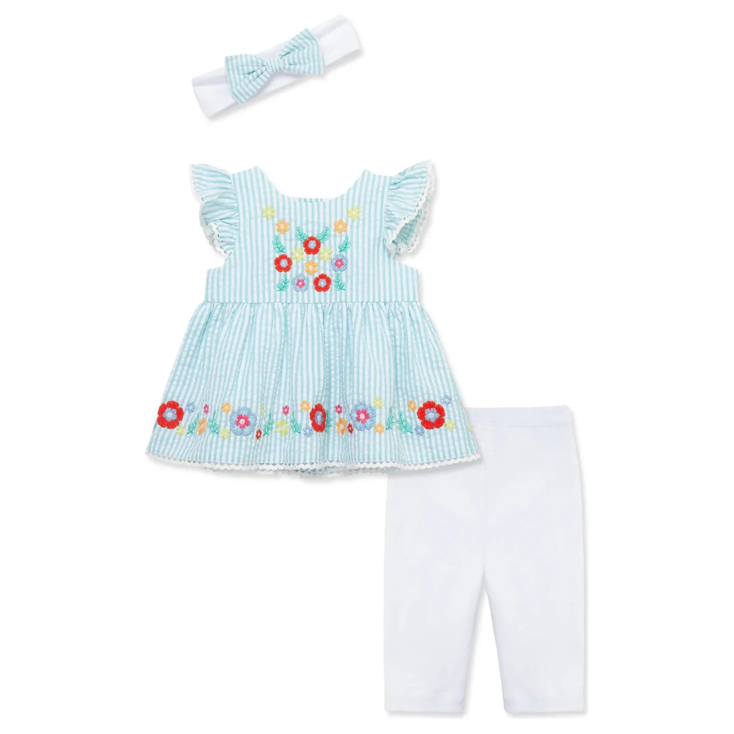 happy flowers woven tunic set