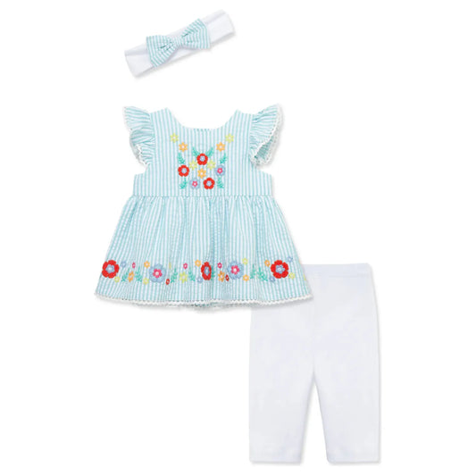 Happy Flowers Woven Tunic Set