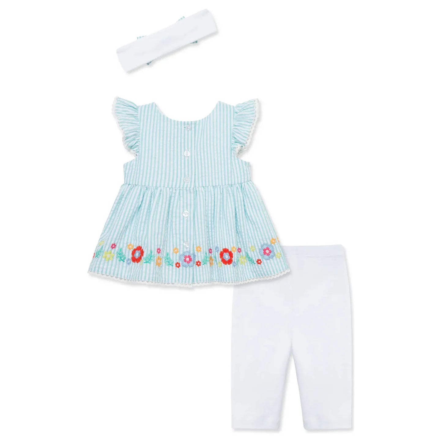 happy flowers woven tunic set