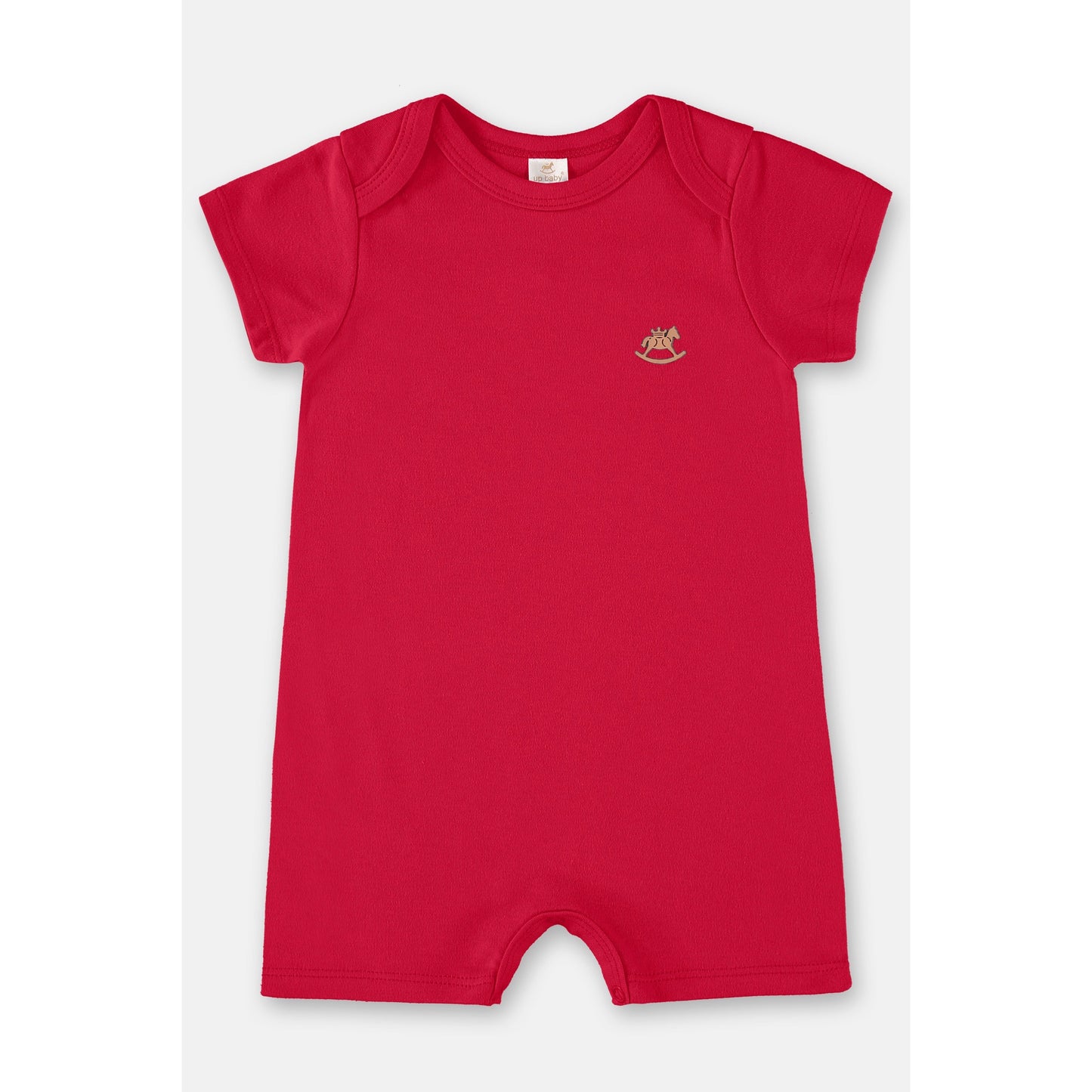 red baby romper peek a boo