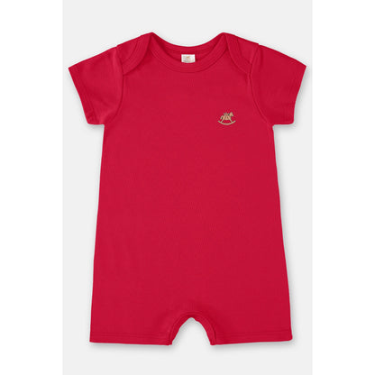 Red Baby Romper PEEK A BOO