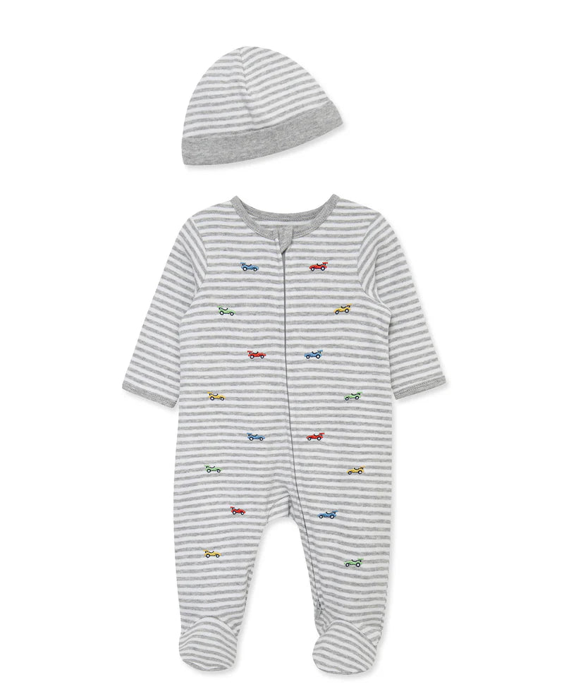 Baby Race Cars Footie Hat Little Me
