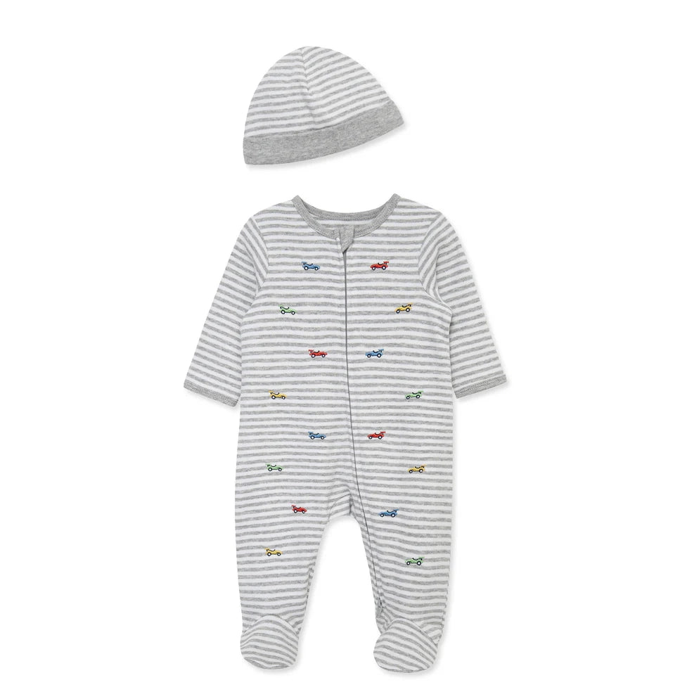Baby Race Cars Footie Hat Little Me