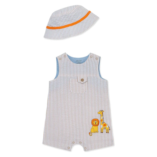 Safari Woven Sunsuit & Hat Set