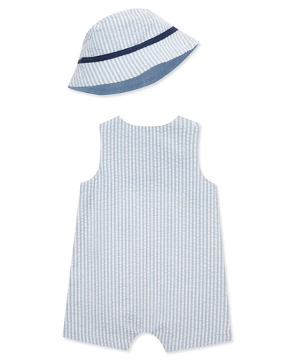 Sailboat Woven Sunsuit & Hat