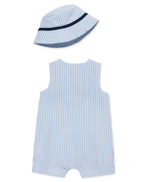 Whales Woven Sunsuit & Hat