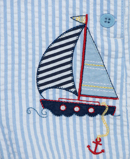 Sailboat Woven Shortall Set