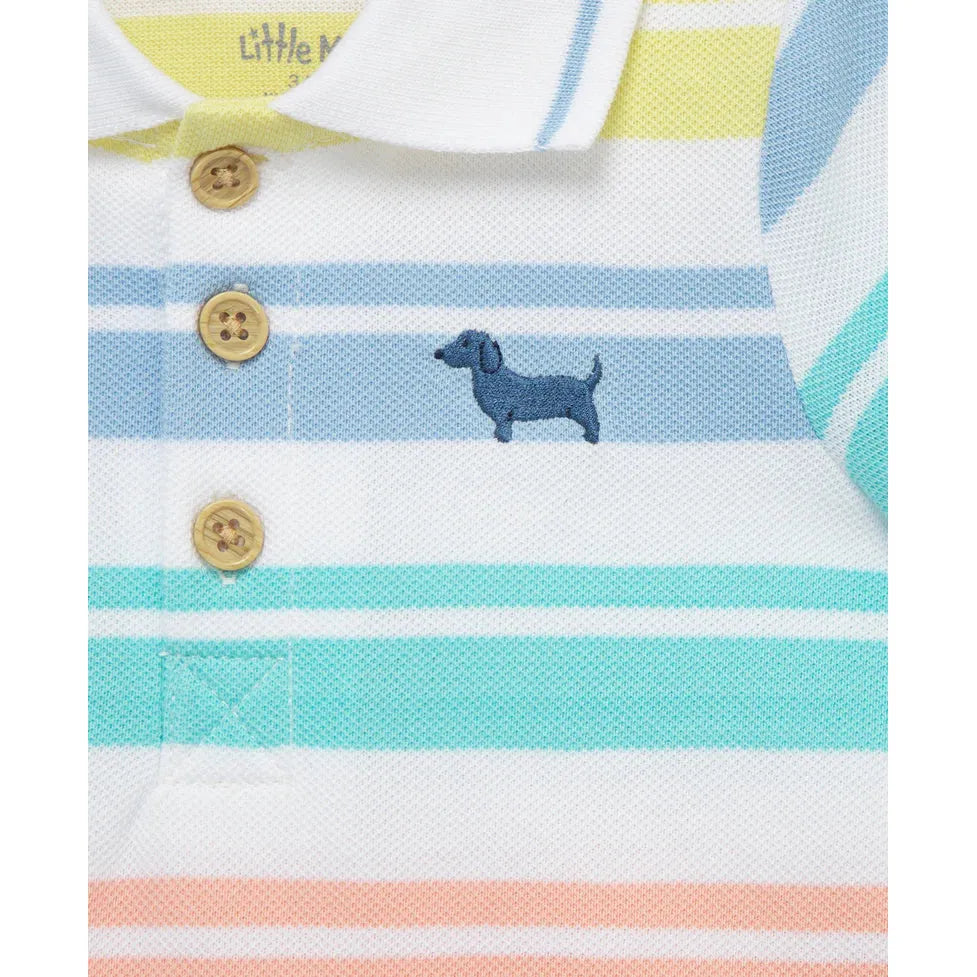 Wide Striped Romper & Hat PEEK A BOO