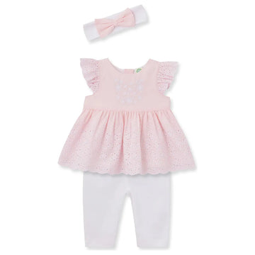 Daisy Eyelet Infant Woven Tunic Set PEEK A BOO