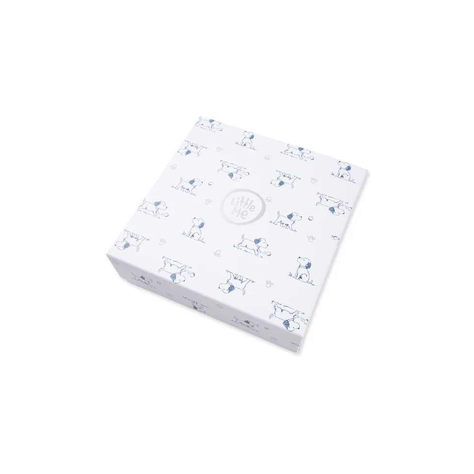 Newborn Puppy Toile Gift Box Little Me