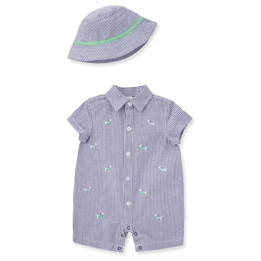 Putting Puppies Romper & Hat PEEK A BOO