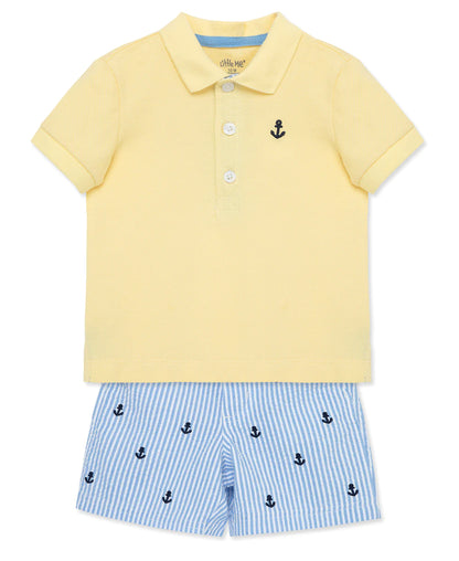 Anchor Polo Toddler Short Set