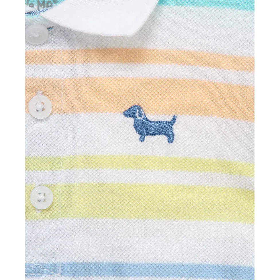 Stripe Polo Short Set PEEK A BOO