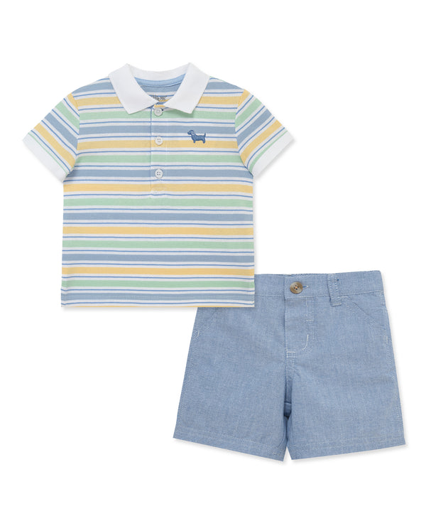 Puppy Polo Short Set Little Me