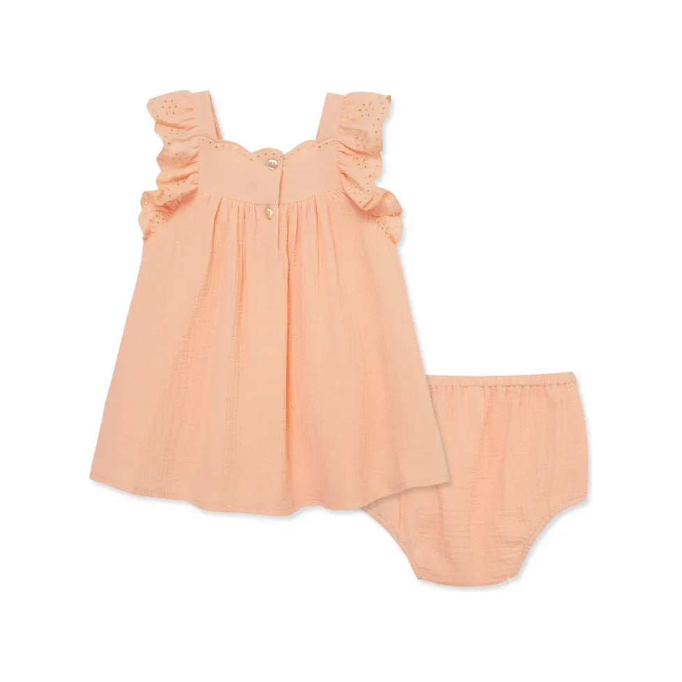 Peach Sundress PEEK A BOO
