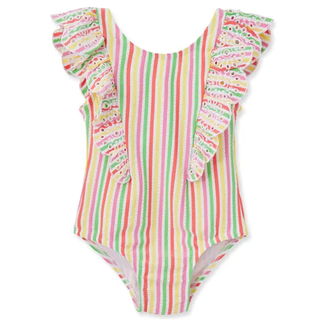 Multi Stripe Swimsuit PEEK A BOO