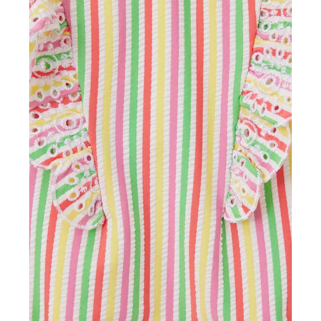 Multi Stripe Swimsuit PEEK A BOO