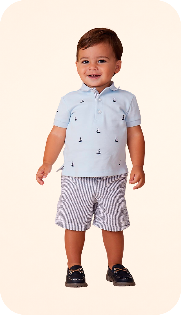 Sailboat Polo & Shorts Set PEEK A BOO