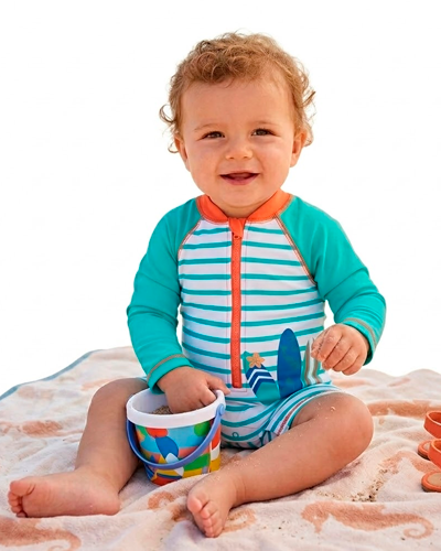 Tropical Long Sleeve Infant Rashguard Suit PEEK A BOO