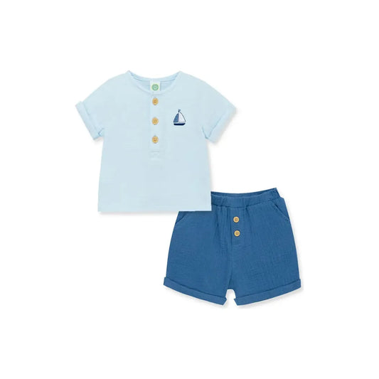 Set of Two Sailboat Top & Shorts PEEK A BOO