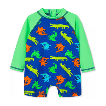 Baby Boys Gator Long-Sleeve Rash Guard PEEK A BOO
