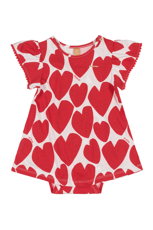 Red Heart Body Suit Dress