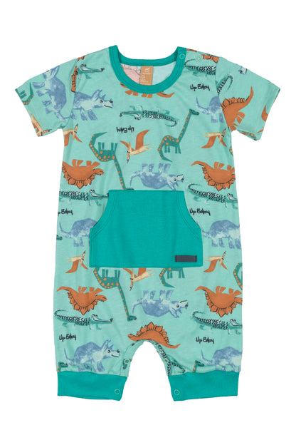 Green Dinosaur Romper