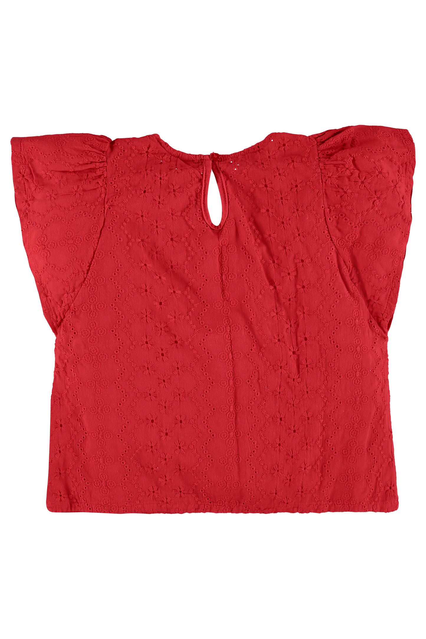 red laise shirt