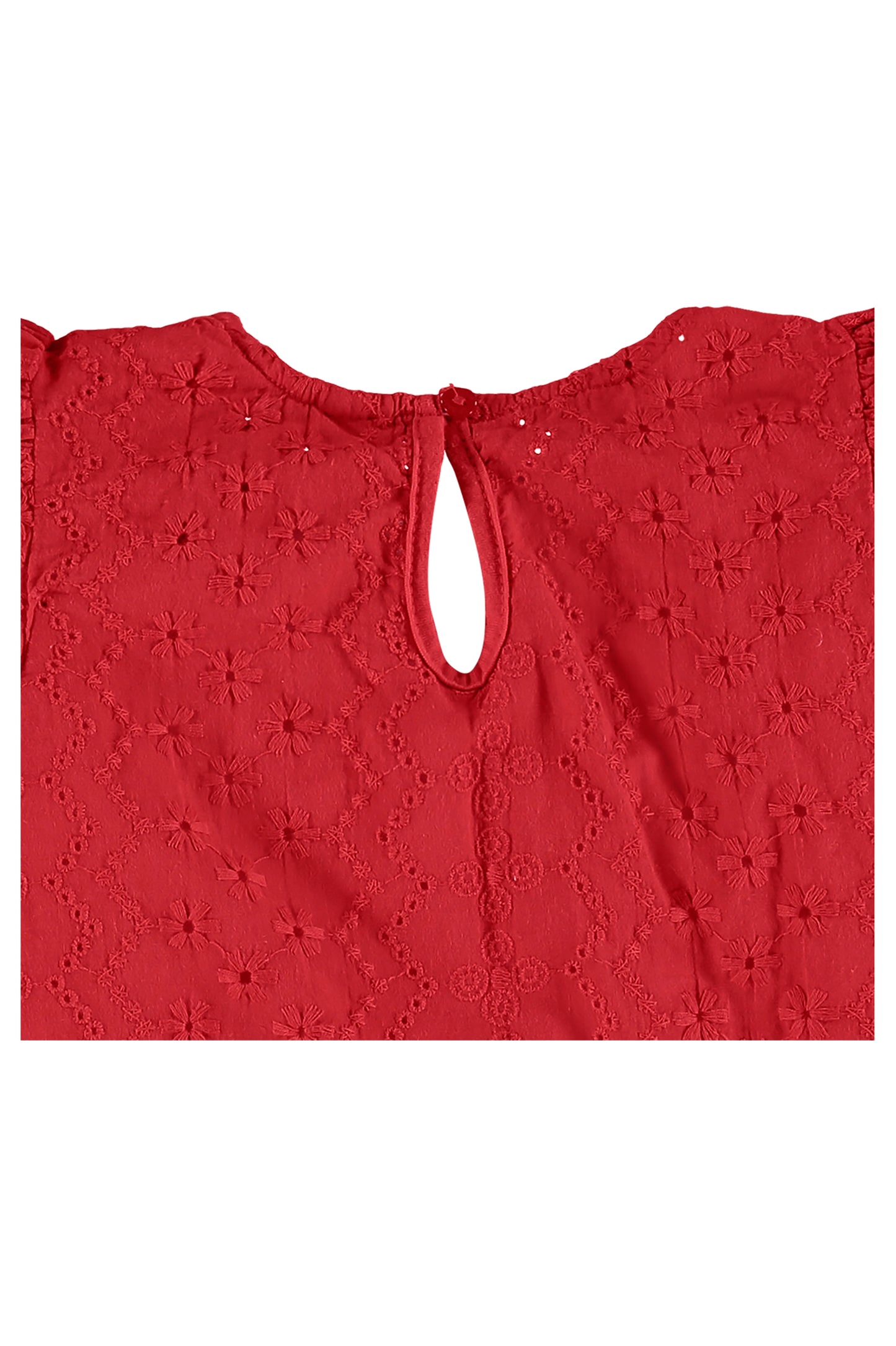 red laise shirt