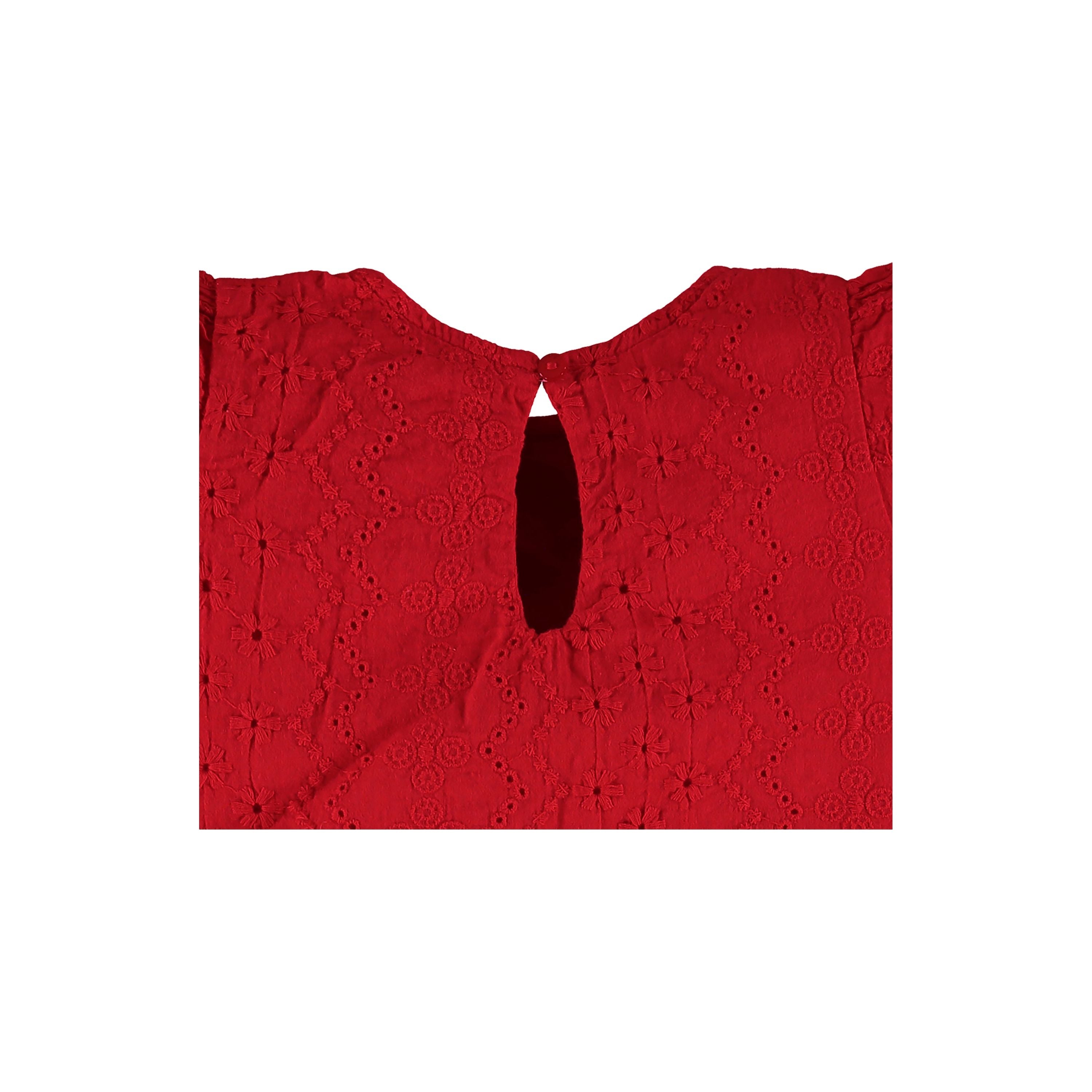 Red Laise Romper PEEK A BOO