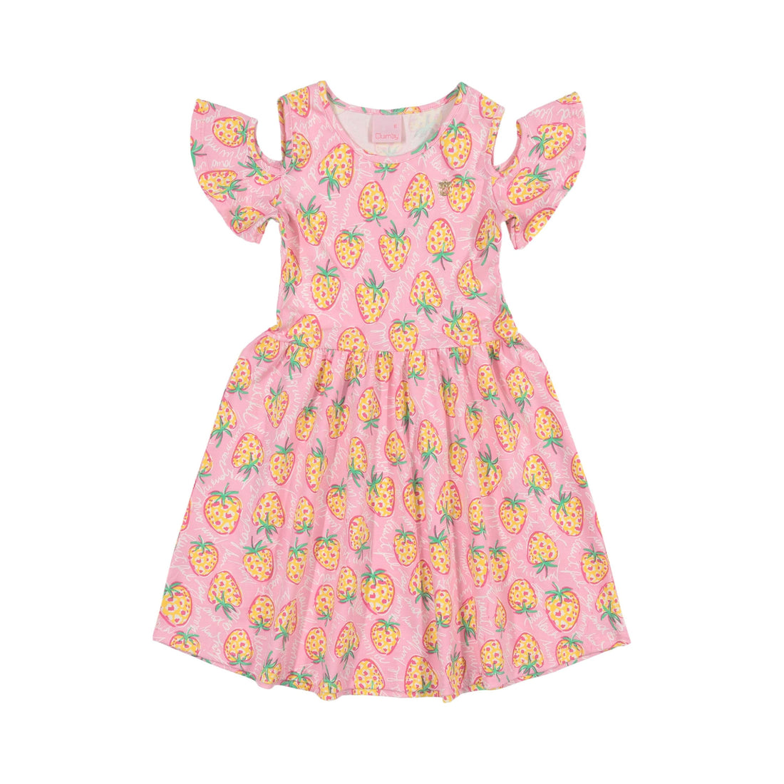 Strawberries off shoulder dress PEEK A BOO