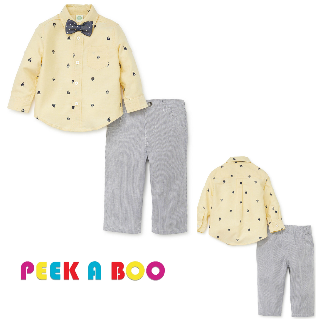 Long Sleeve Yellow Set PEEK A BOO