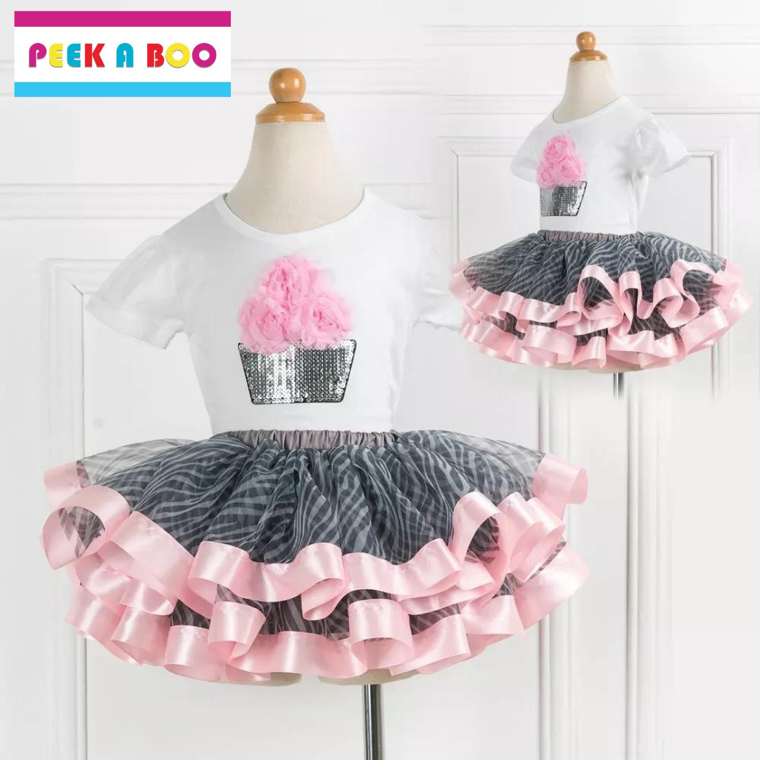 zebra print sequin tutu