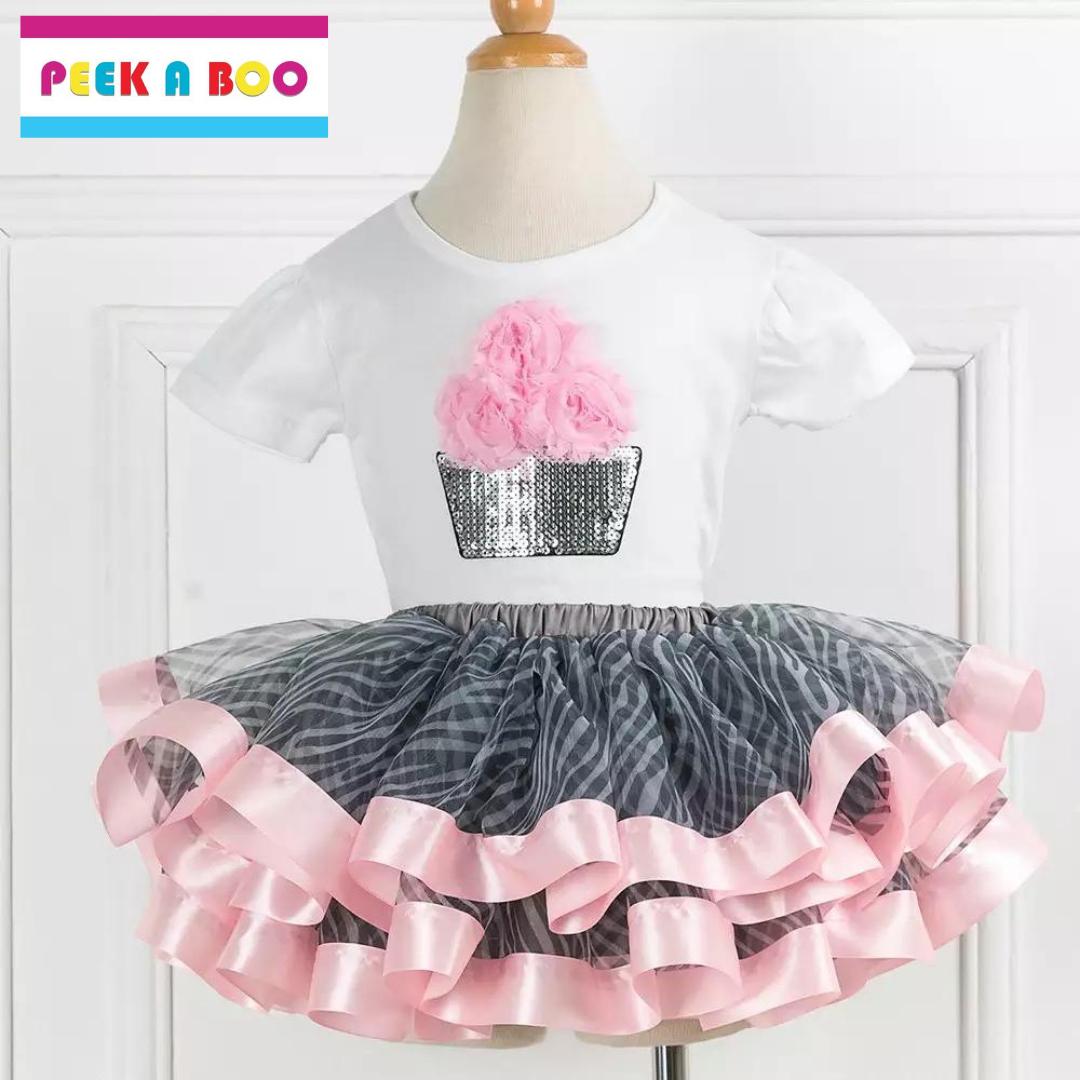 zebra print sequin tutu