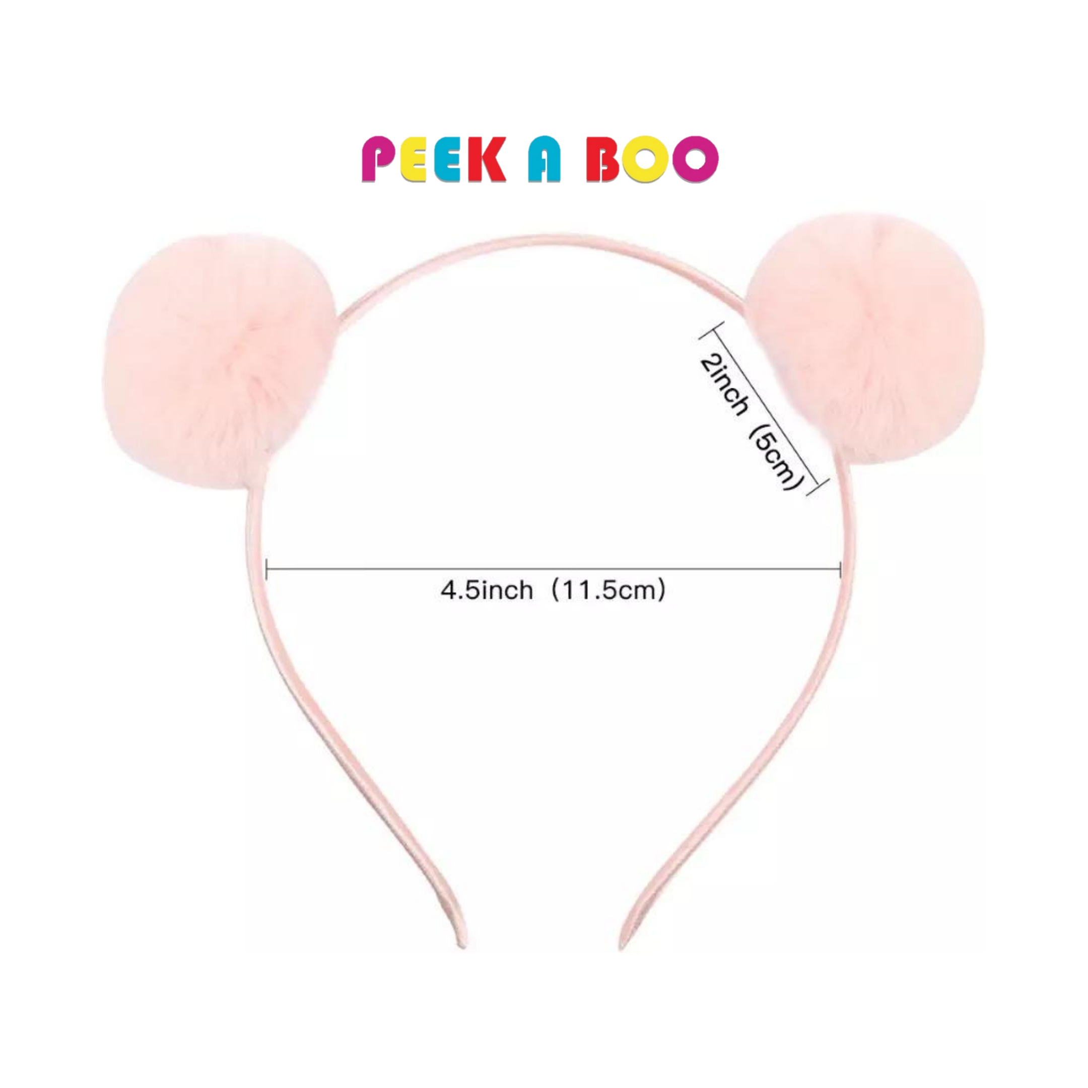 Small Pom Pom Headband PEEK A BOO