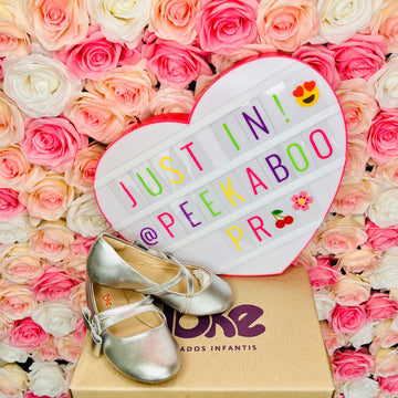 Toke “Big Girls” Leather Mary Jane (silver) PEEK A BOO