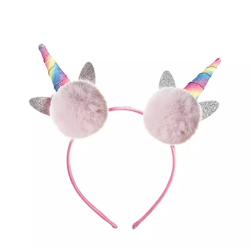 Unicorn Pom Pom Headband PEEK A BOO