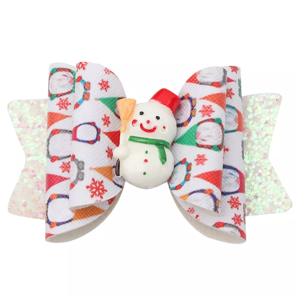 Christmas Hair Glitter Bows PEEK A BOO