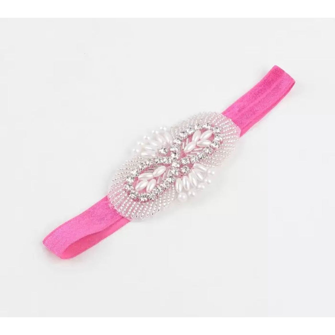 Baby pearls appliqué headband PEEK A BOO