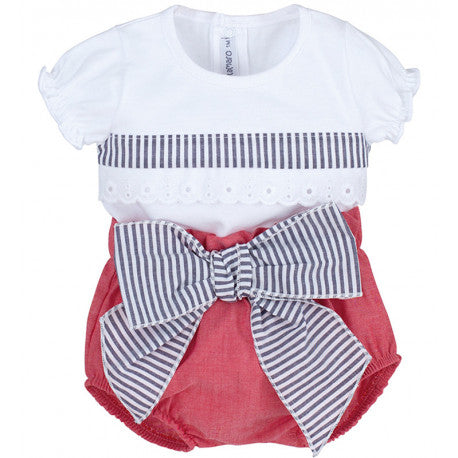 GIRLS T-SHIRT AND KNICKERS PEEK A BOO
