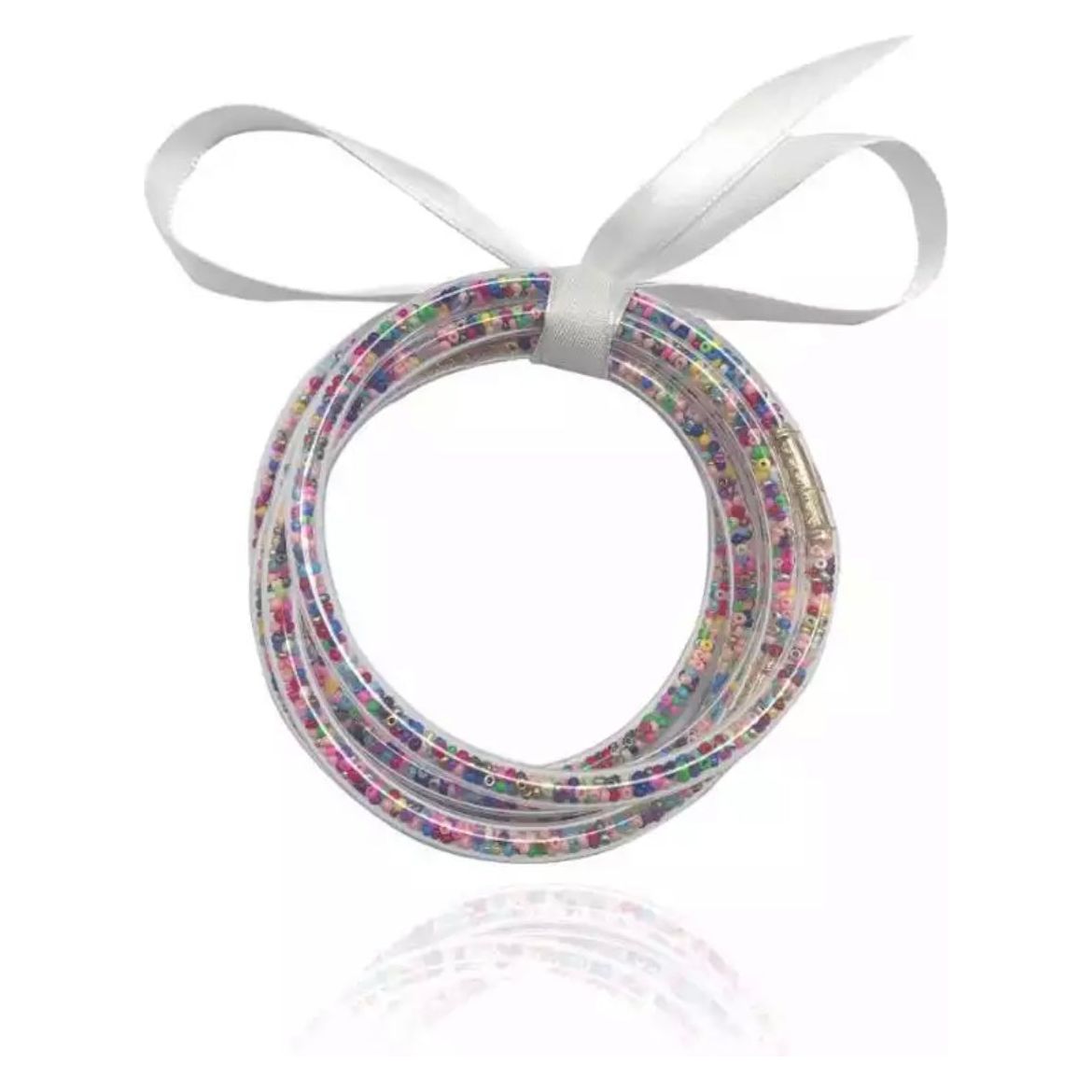 Ribbon Multicolor Beads Color Bangles PEEK A BOO