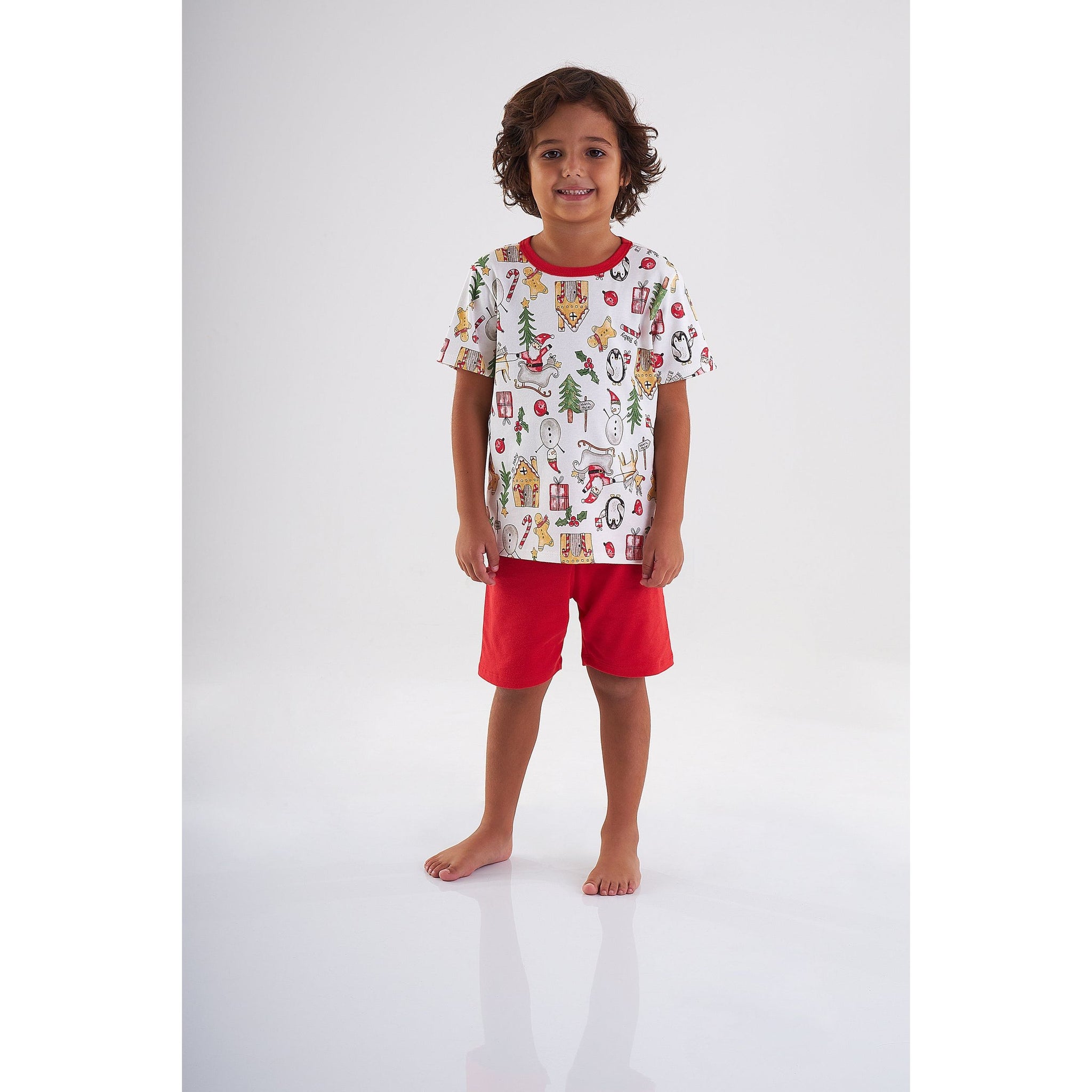 Boys Christmas Pajama Short Set PEEK A BOO