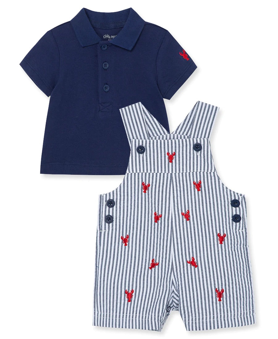 lobster infant shortall set