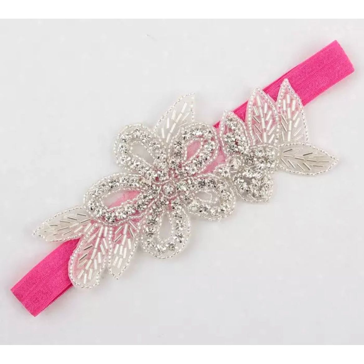 Rhinestone Flowers Baby Headband PEEK A BOO