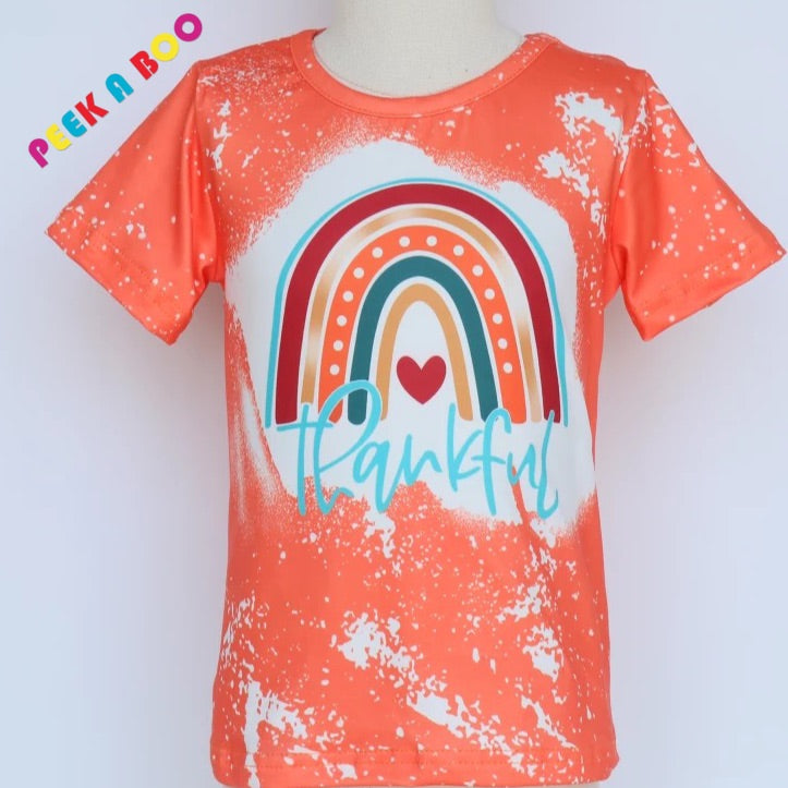 Thankful Heart Rainbow Shirt PEEK A BOO