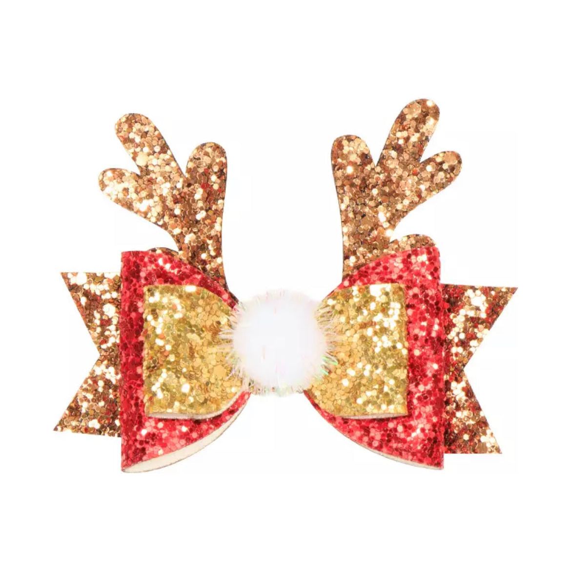 Christmas Hair Glitter Bows PEEK A BOO