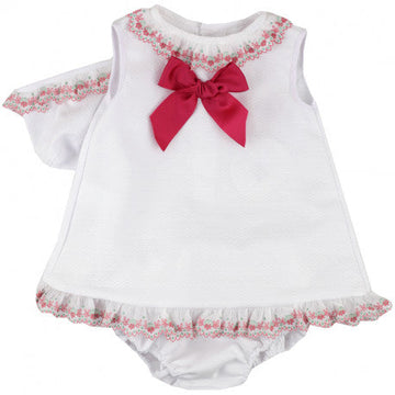 Girl piqué dress floral lace PEEK A BOO