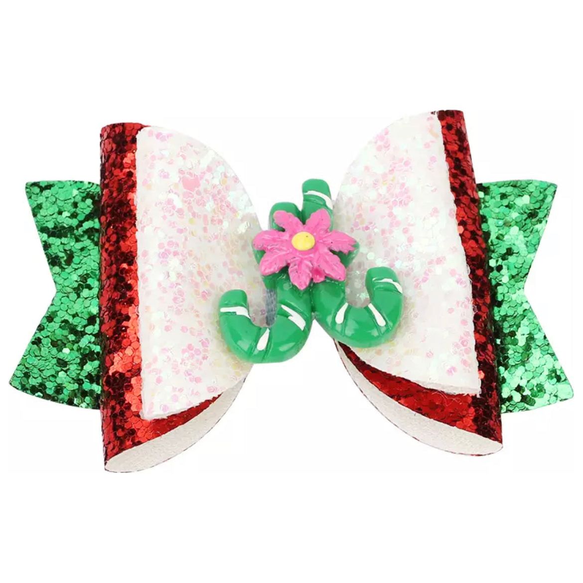 Christmas Hair Glitter Bows PEEK A BOO