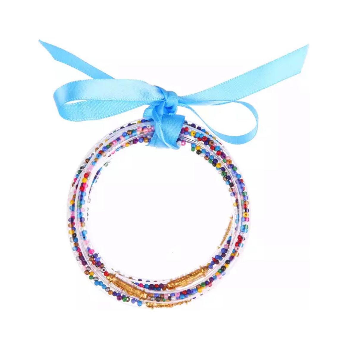 Ribbon Multicolor Beads Color Bangles PEEK A BOO